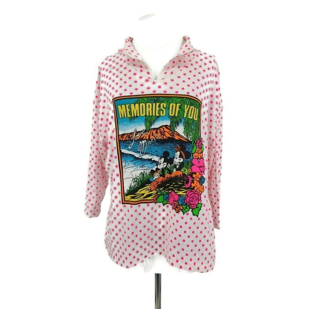 Vintage Disney Wear Long Sleeve Top Womens L Memories of You Mickey Minnie